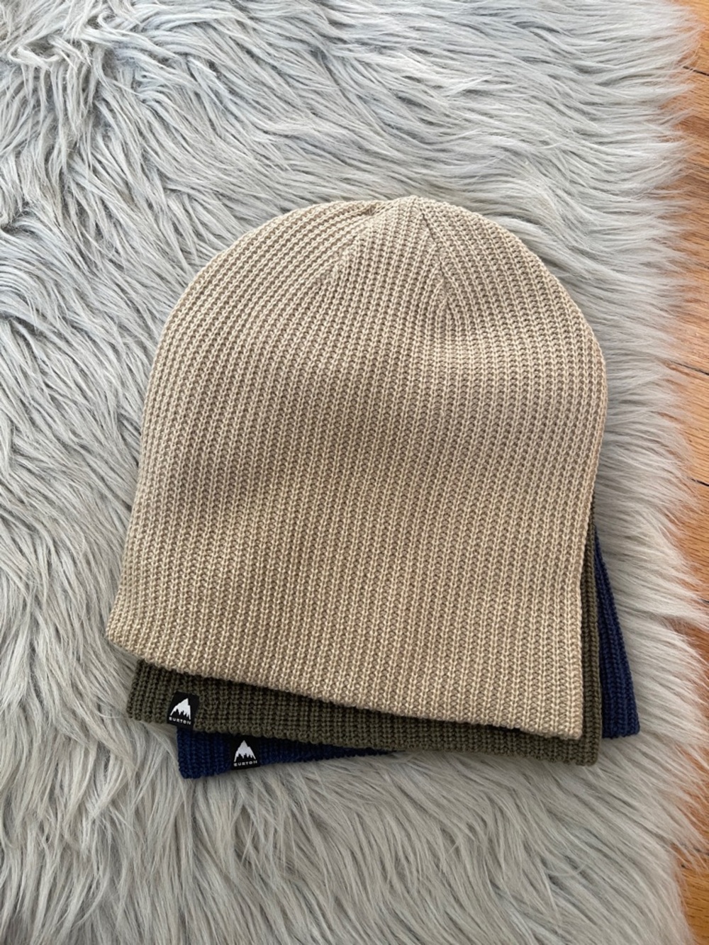 Burton Beanie Set in Beige, Olive, Navy